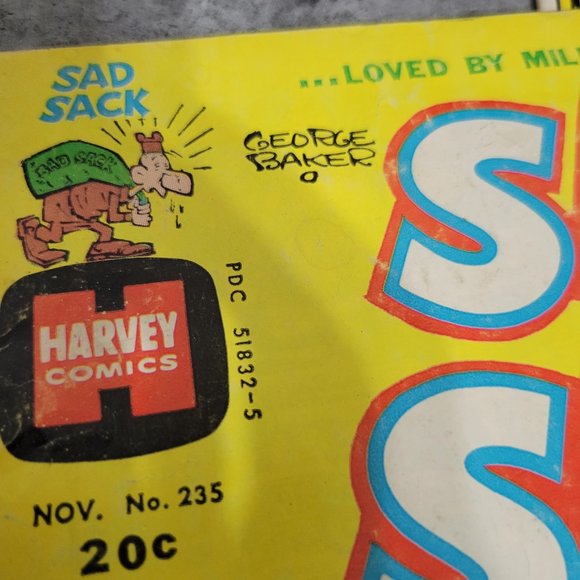 Vintage Comics Little Archie 1977 Sad Sack 1973 worn Old Comic Book - Picture 14 of 14